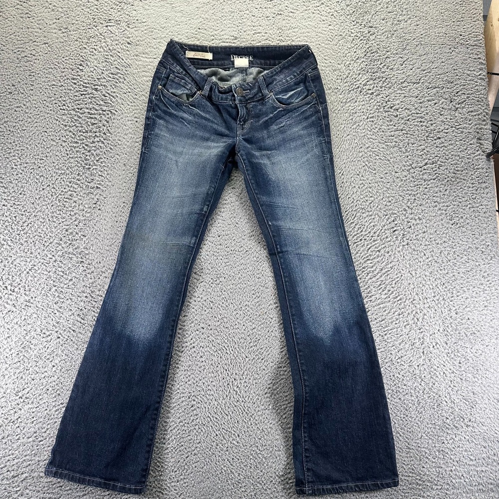 Decree Jeans Women 5 Blue Cotton Denim Bootcut Leg Faded Workwear Travel Stretch